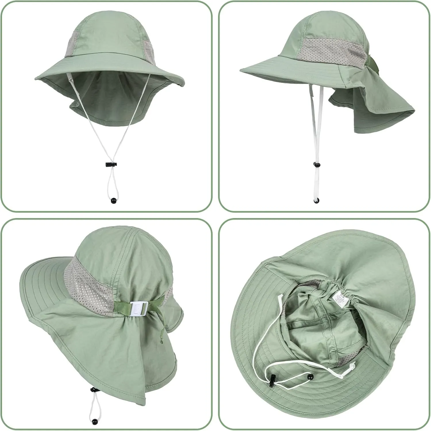 Toddler Baby Sun Hat Kids Summer UPF 50  for Boys Girls Adjustable Beach Hats with Bucket Wide Brim Age 1-7 Years