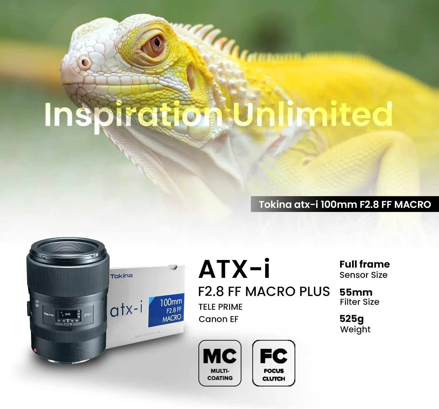 Tokina 634455 ATX-i 100mm F2.8 FF Macro Canon EF Mount Full Size Compatible Black