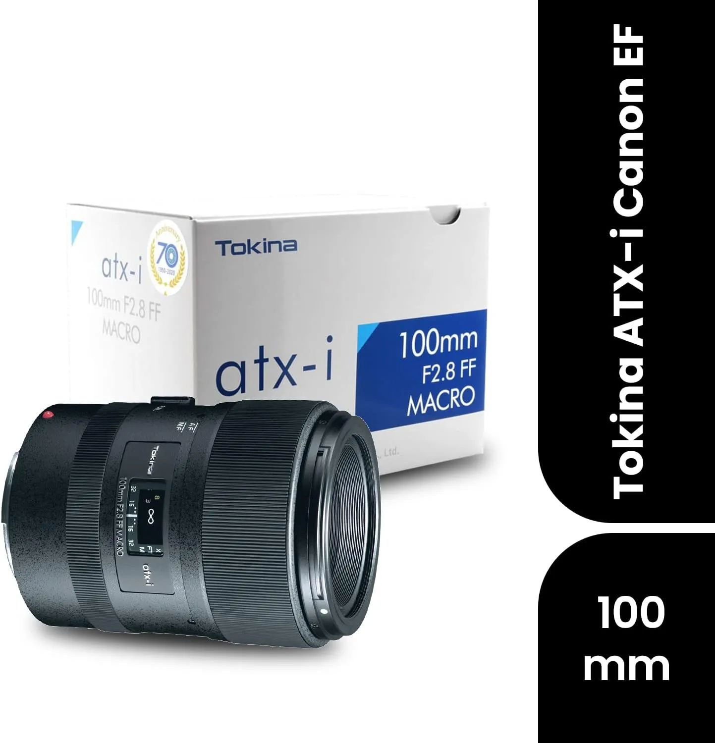 Tokina 634455 ATX-i 100mm F2.8 FF Macro Canon EF Mount Full Size Compatible Black