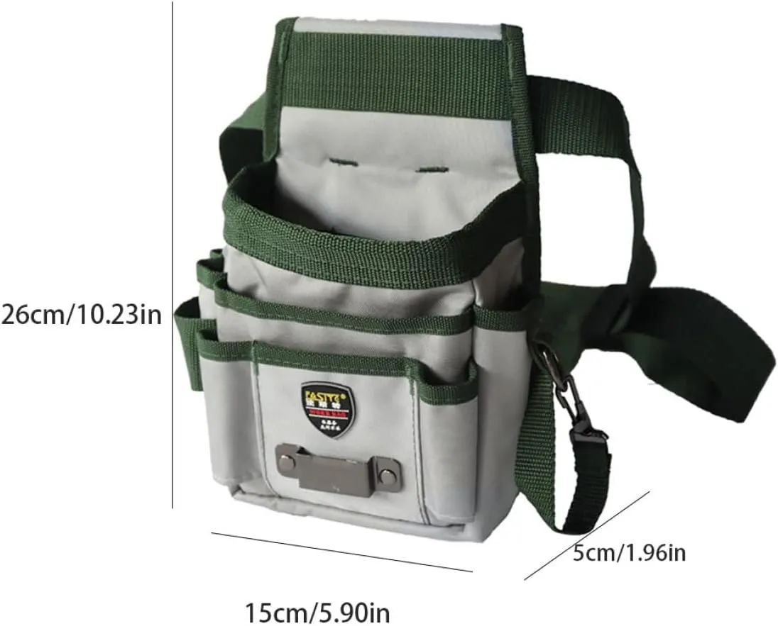 Tools Belt Pouch Electrician Tool Storage Bag Multi Function Waist Electrician Tools Organizer Silver L, Electrician Tools Organizer