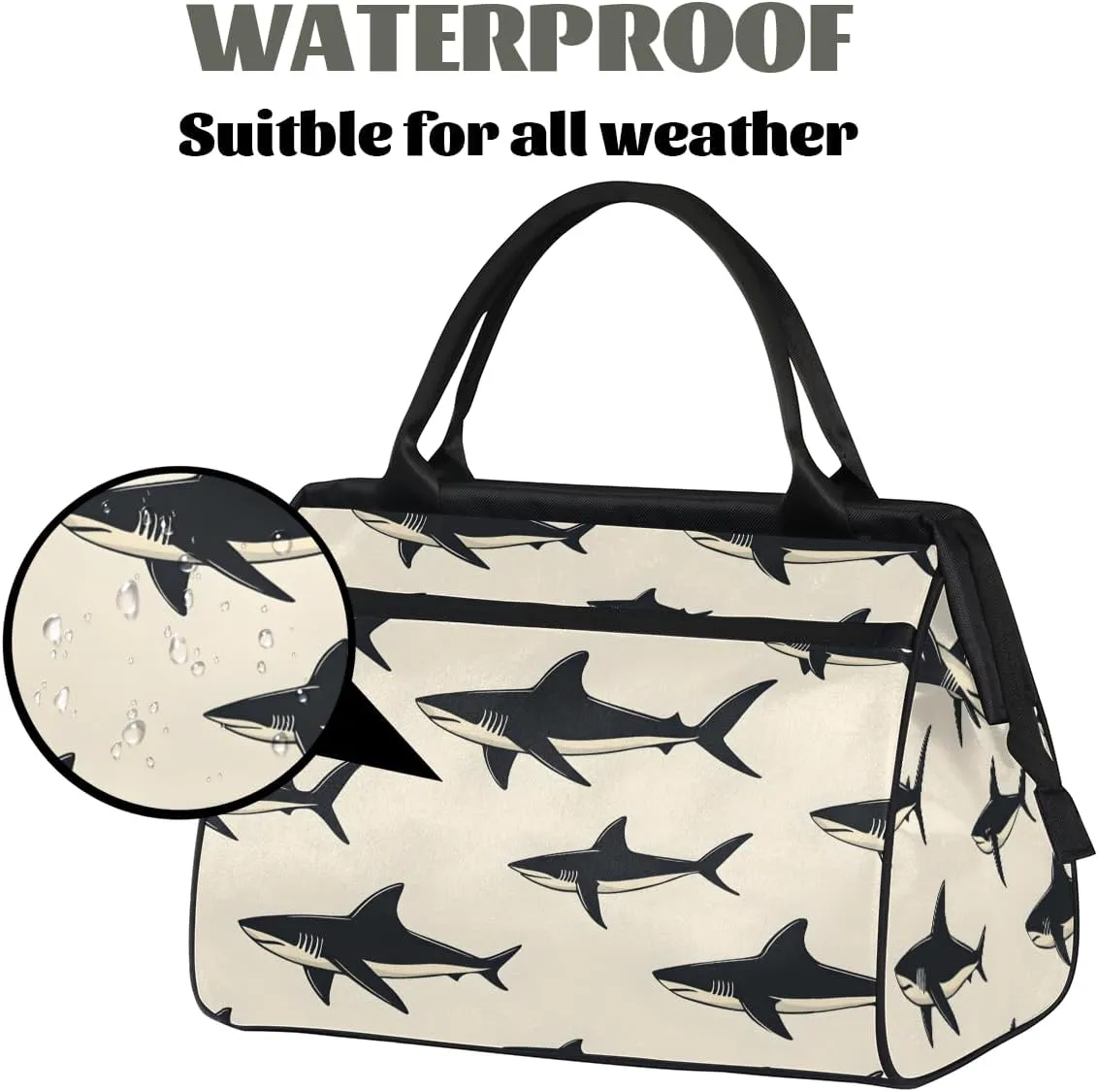 Tote Bag for Women with Zipper, Funny Large Shoulder Bag Handbag for Travel Sports Work