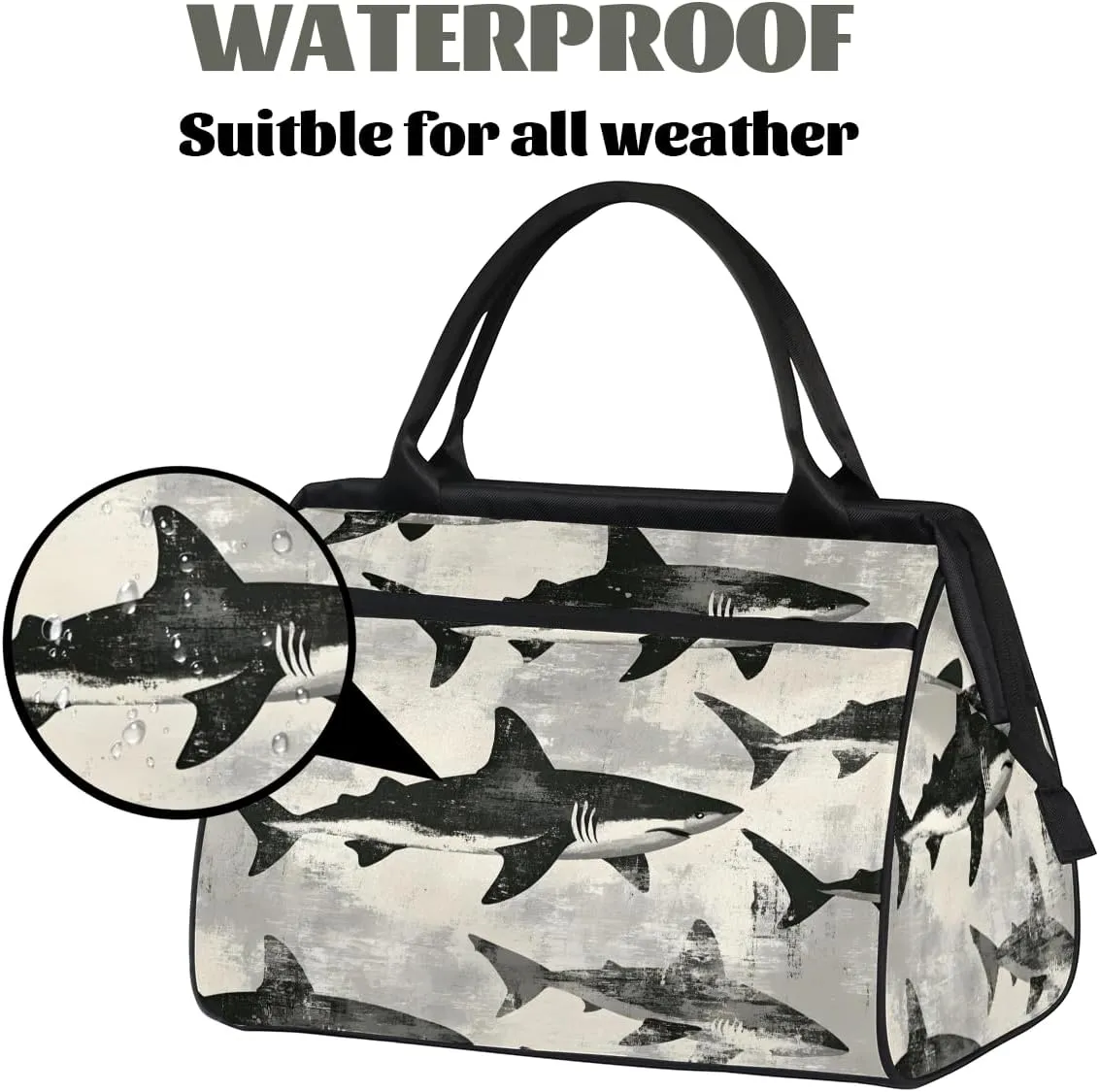 Tote Bag for Women with Zipper, Funny Large Shoulder Bag Handbag for Travel Sports Work