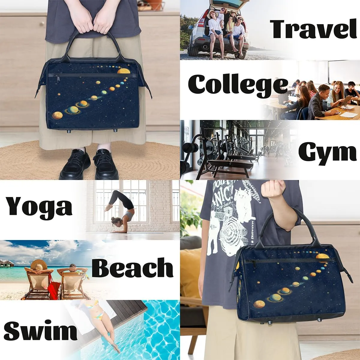 Tote Bag for Women with Zipper, Funny Large Shoulder Bag Handbag for Travel Sports Work