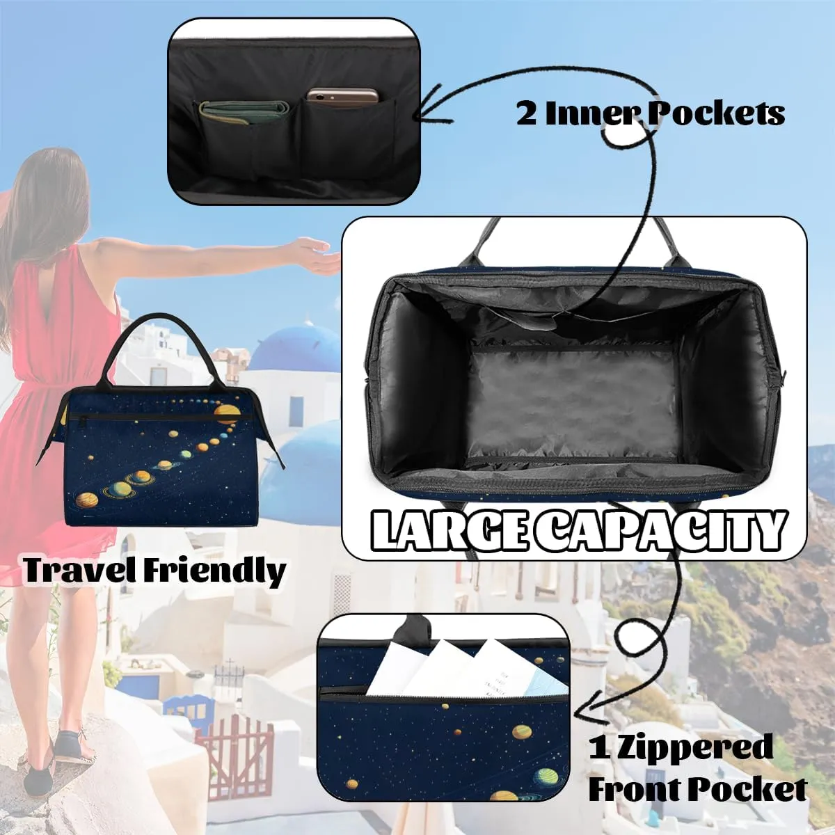 Tote Bag for Women with Zipper, Funny Large Shoulder Bag Handbag for Travel Sports Work
