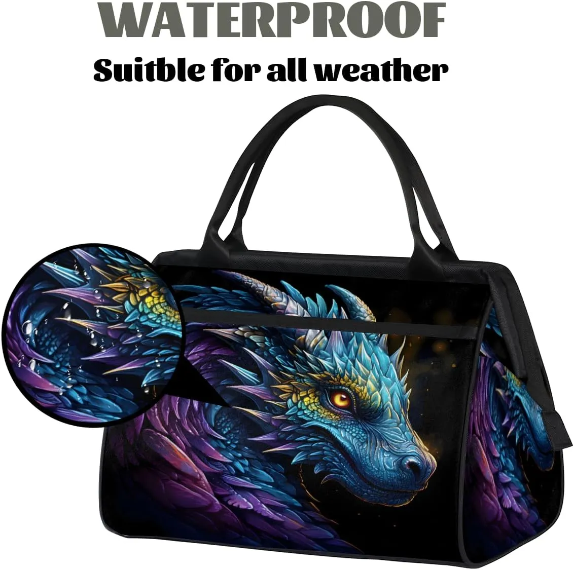Tote Bag for Women with Zipper, Lightweight Travel Tote Bag Large Shoulder Bag Handbag for Work, Gym