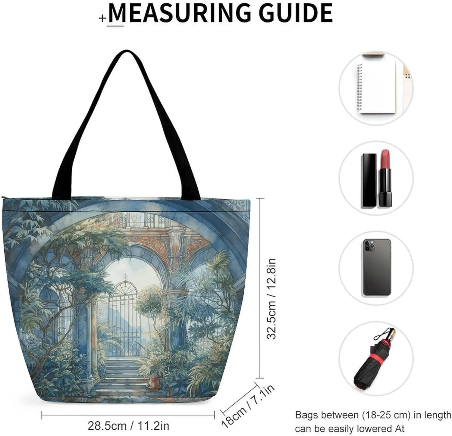 Tote Bag Reusable Grocery Bag Foldable Shopping Bag Extra Large Shoulder Bag Hand Drawn Vegetables Tote Bag for Work