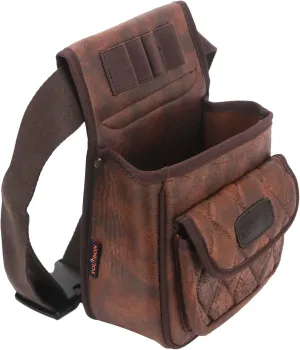 Tourbon Vintage Leather Trap Shooting Bag Ammo Storage Shell Pouch 50 