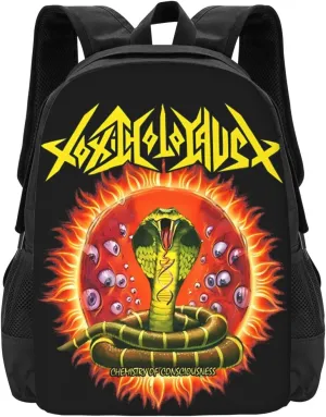Toxic Music Holocaust Backpack Fashion Laptop Bag Lightweight Work Daypack Hiking Backpacks Outdoor Shoulder Bags