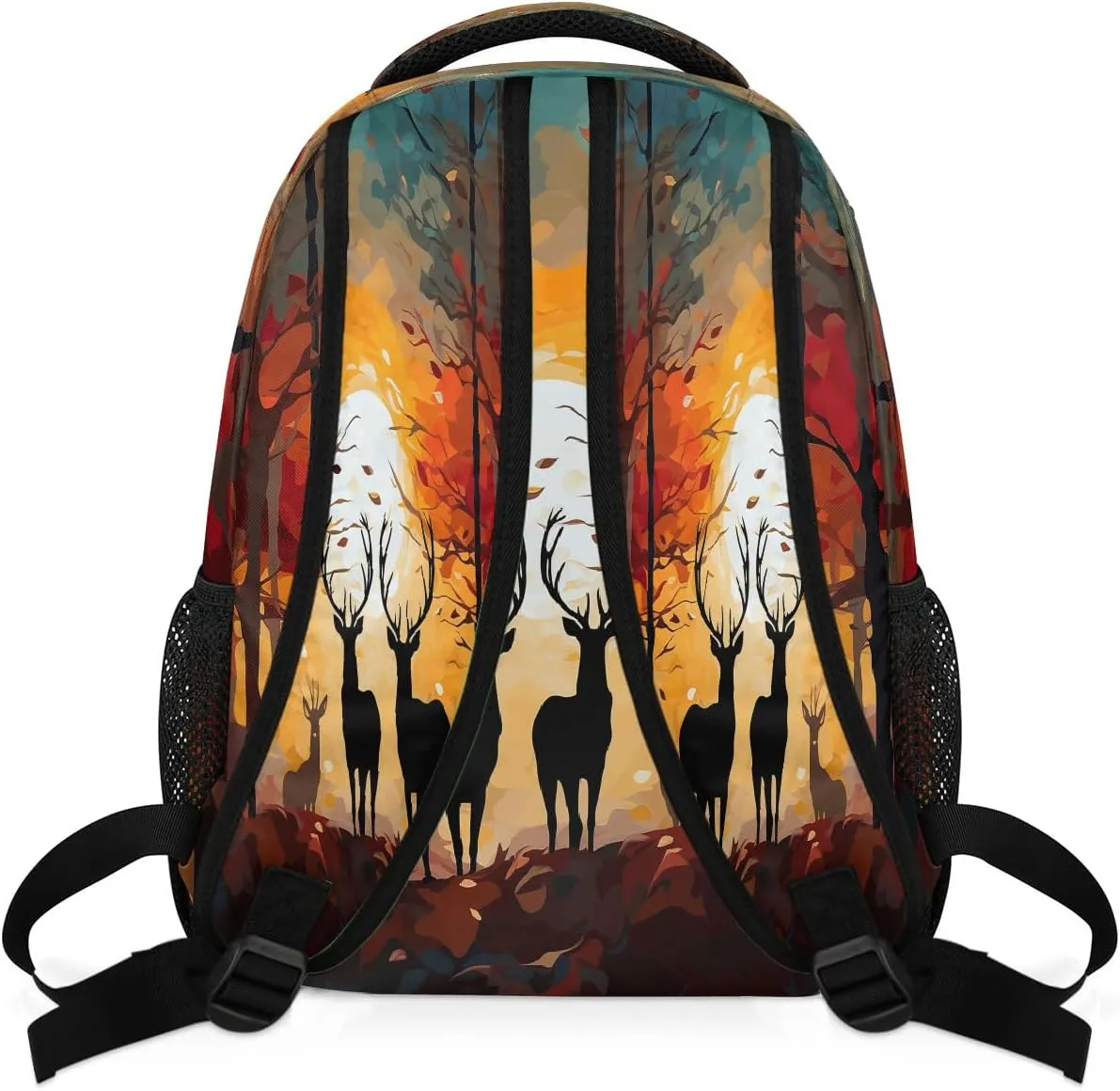 Travel Backpack for Women Men, Autumn Forest Deer Lightweight Casual Daypack, Large 16 Inch Laptop Backpack for Travel & College