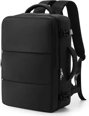 Travel Backpack For Women Men Carry on Backpack Luggage Flight Approved Personal item Travel Bag Essentials Mochila de viaje Laptop College Backpack Black