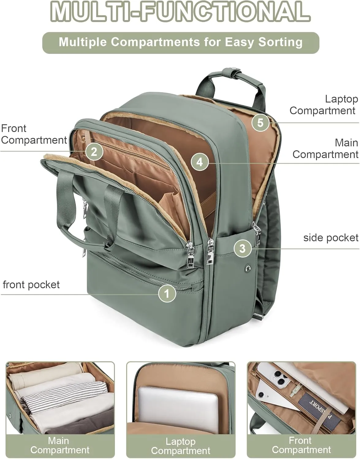 Travel Backpack For Women,Carry On Backpack Airline Approved,Laptop Work Backpacks For Men,Personal Item Travel Bag