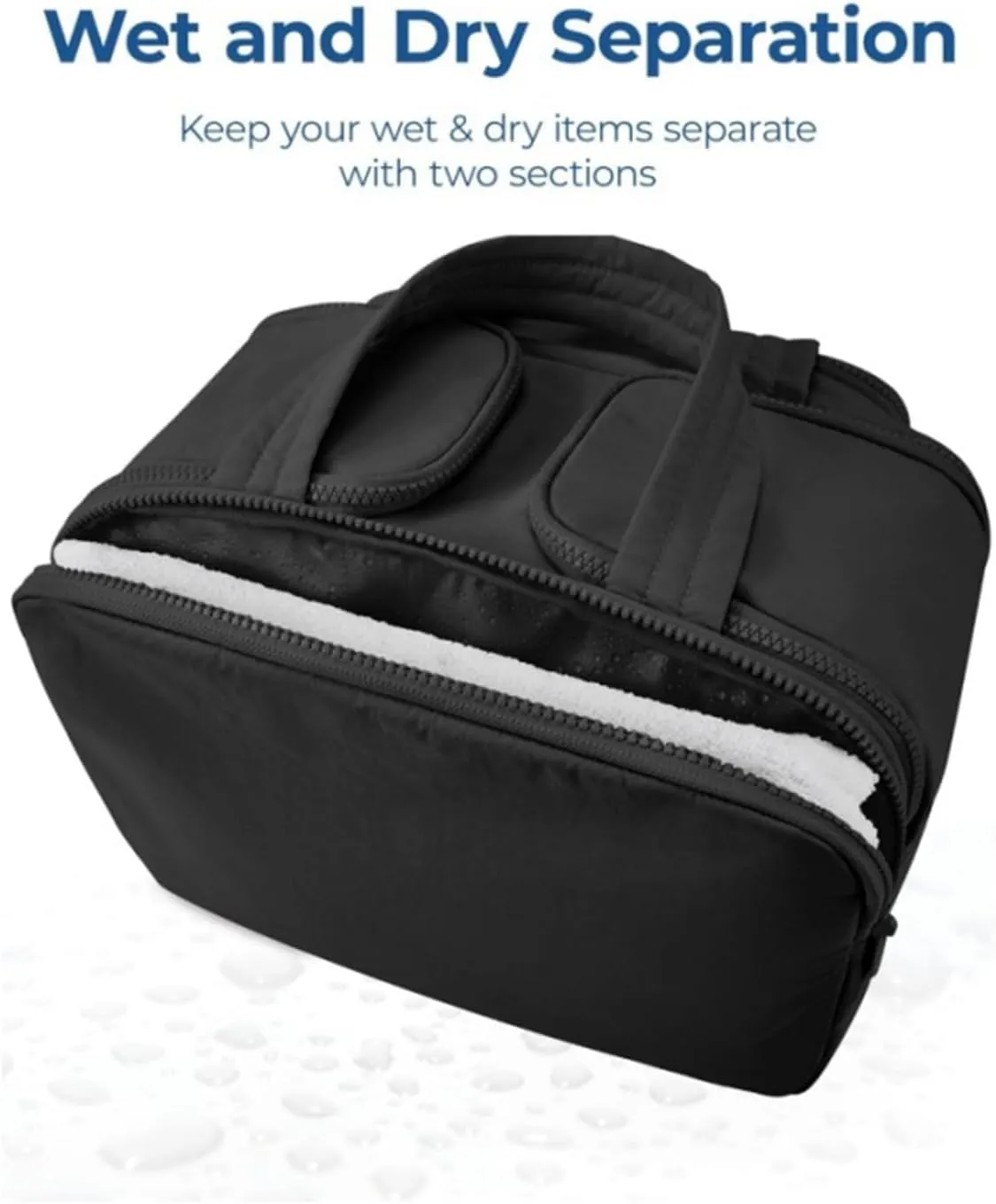 Travel Bag for Women, Large Wide Opening Women's Travel Bag, Multi Pockets Carry Travel Bag with Handles, Carry on Bags for Travel, Trip, Gym (Black)