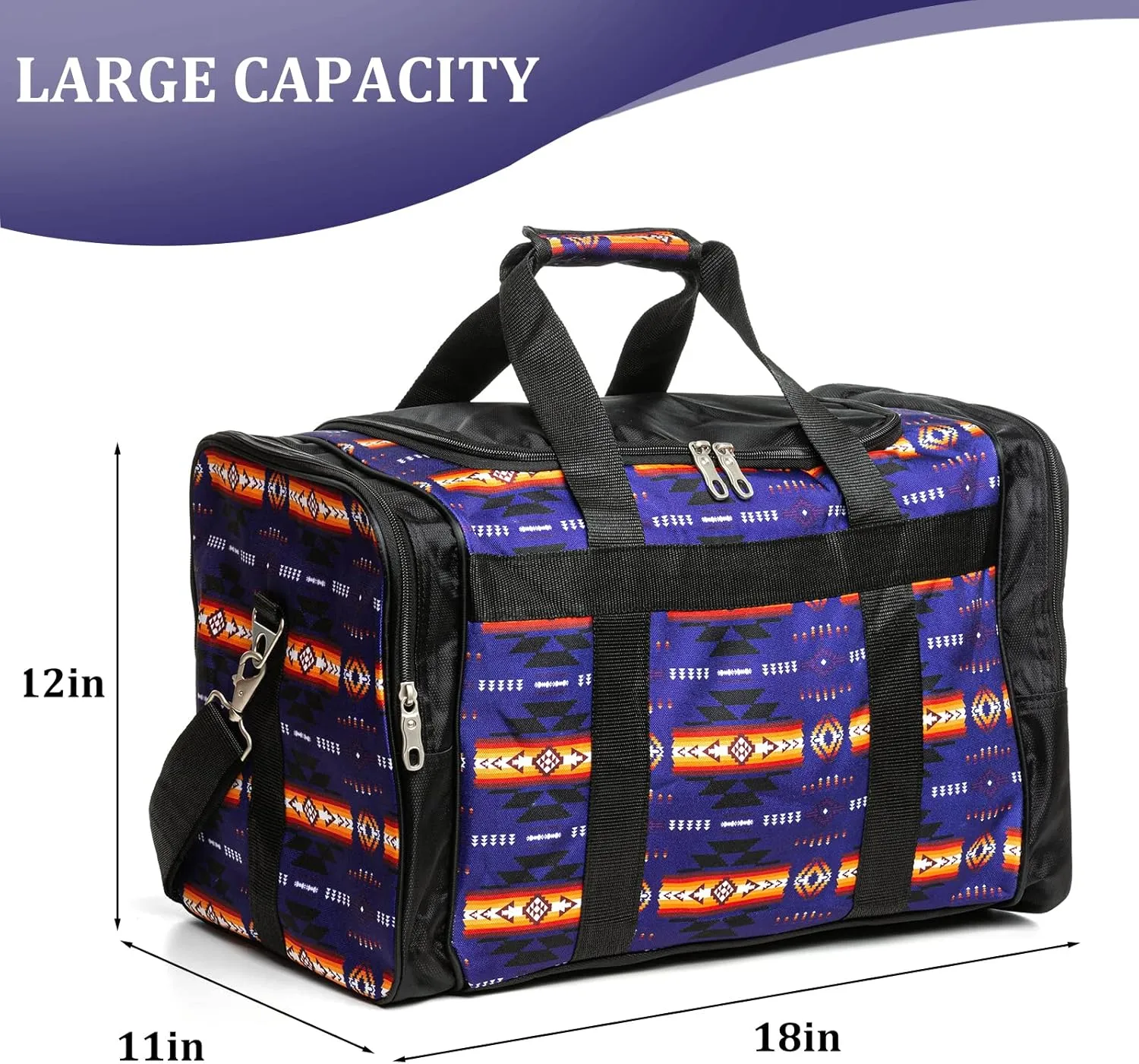 Travel Duffel Bag for Women Men, Lightweight Carry On Duffle Bag with Pocket and Adjustable Strap for Camping Travel Gear Gym