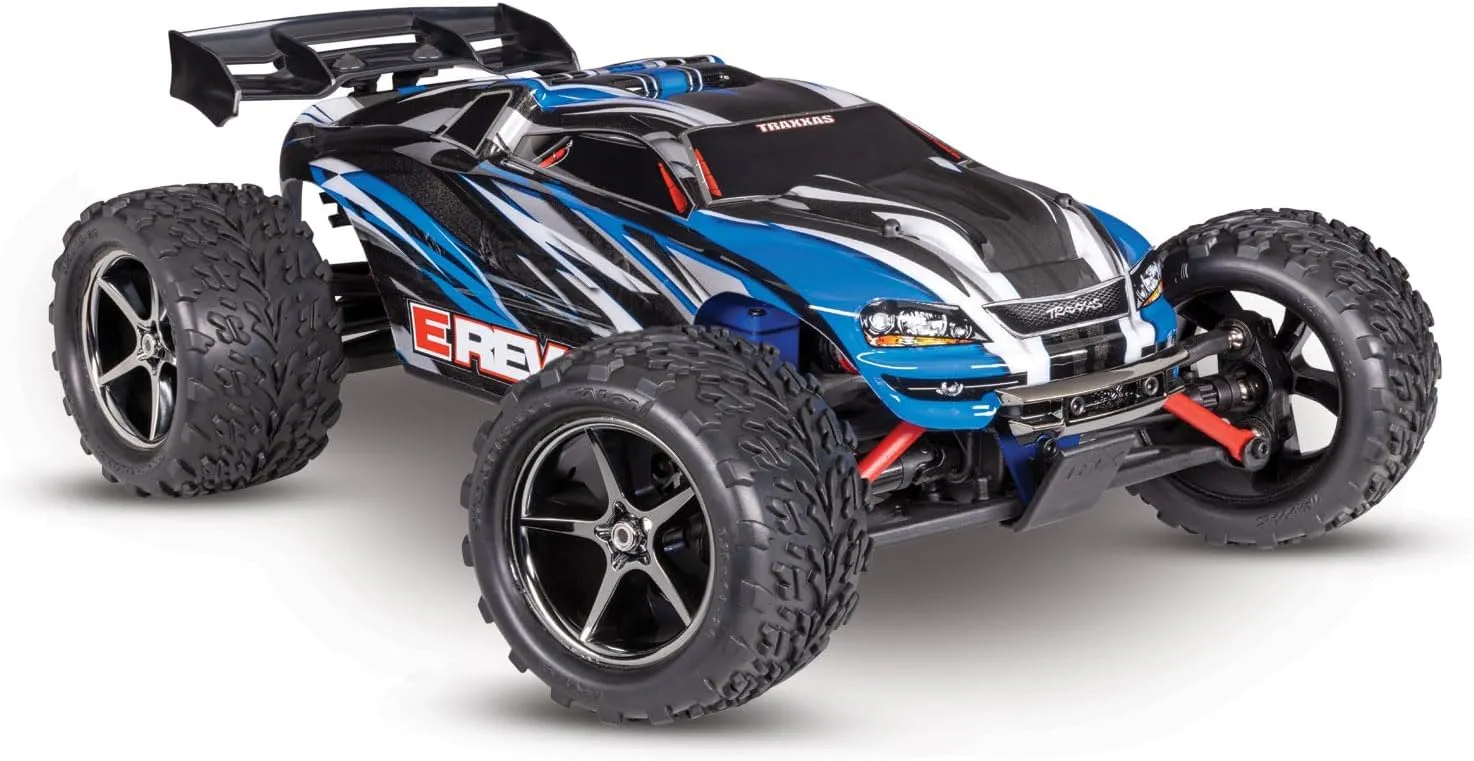 Traxxas 71054-8-BLUE - E-Revo 1/16 4WD Electric Brushed Monster Truck, Blue
