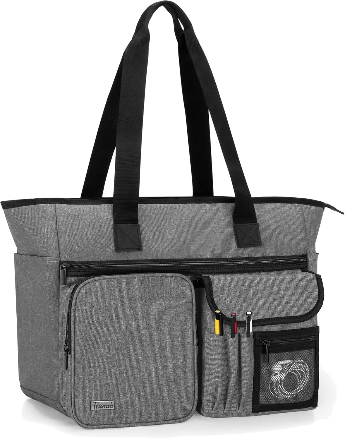 Trunab Teacher Tote Bag Work Bag with Multiple Pocket and Padded Compartment for up to 15.6”Laptop
