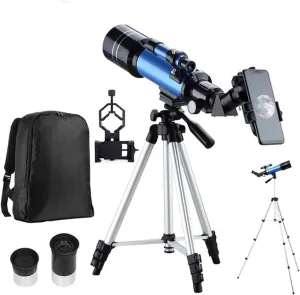Ultra Hd, 70Mm Aperture 400Mm Astronomical Refracting for Beginners Travel with Carry Bag, Phone Adapter for to Explore Moon Space Double The Comfort