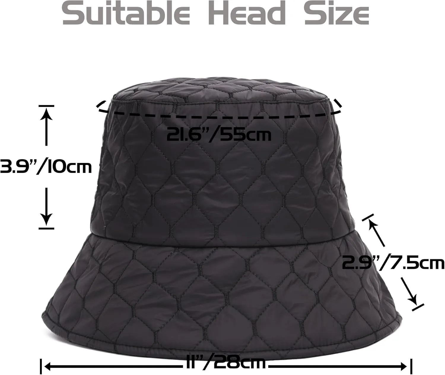 Unisex Bucket hat Solid Color Outdoor Fishermans hat for Women Winter Warm Packable Sun hat with Brim…
