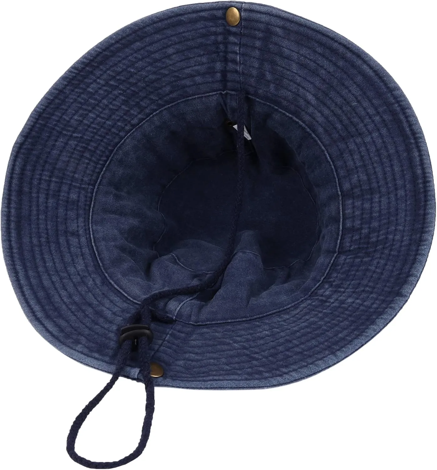 Unisex Cotton Boonie Hat Summer Outdoor Packable Fishing Bucket Hat Beach Sun Hat with String for Women Men