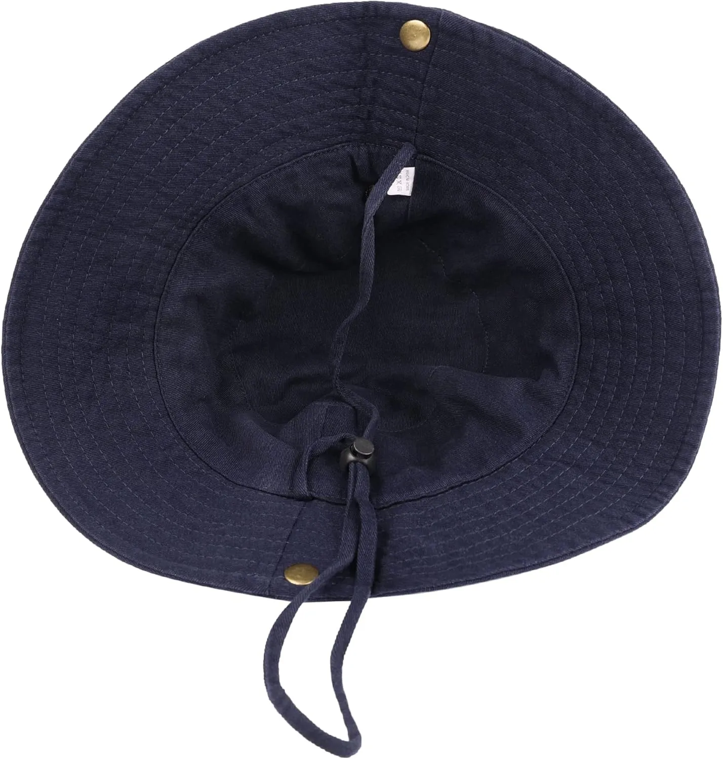 Unisex Cotton Boonie Hat Summer Outdoor Packable Fishing Bucket Hat Beach Sun Hat with String for Women Men