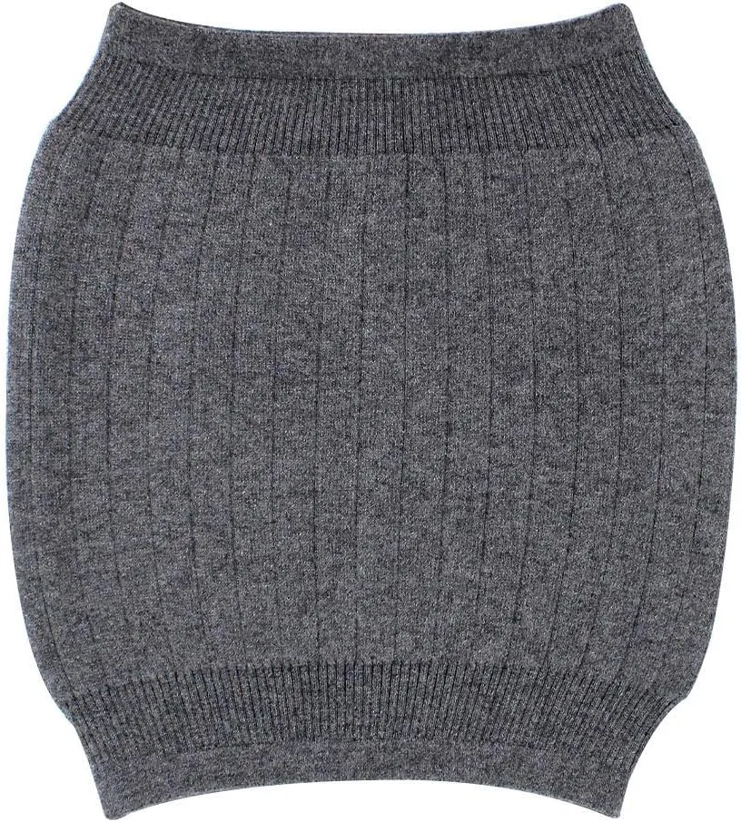 Unisex Warm Soft Cashmere Waist Warmer Wool Warming Belt Elastic Lower Waist Support (Gray)