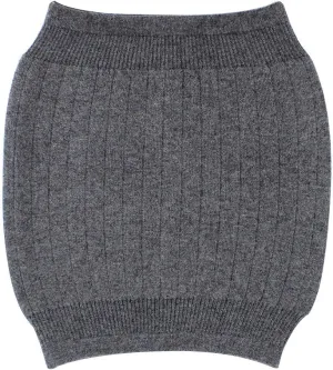 Unisex Warm Soft Cashmere Waist Warmer Wool Warming Belt Elastic Lower Waist Support (Gray)