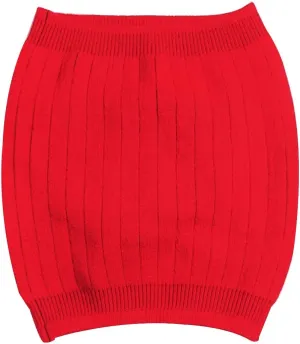 Unisex Warm Soft Cashmere Waist Warmer Wool Warming Belt Elastic Lower Waist Support (Red)