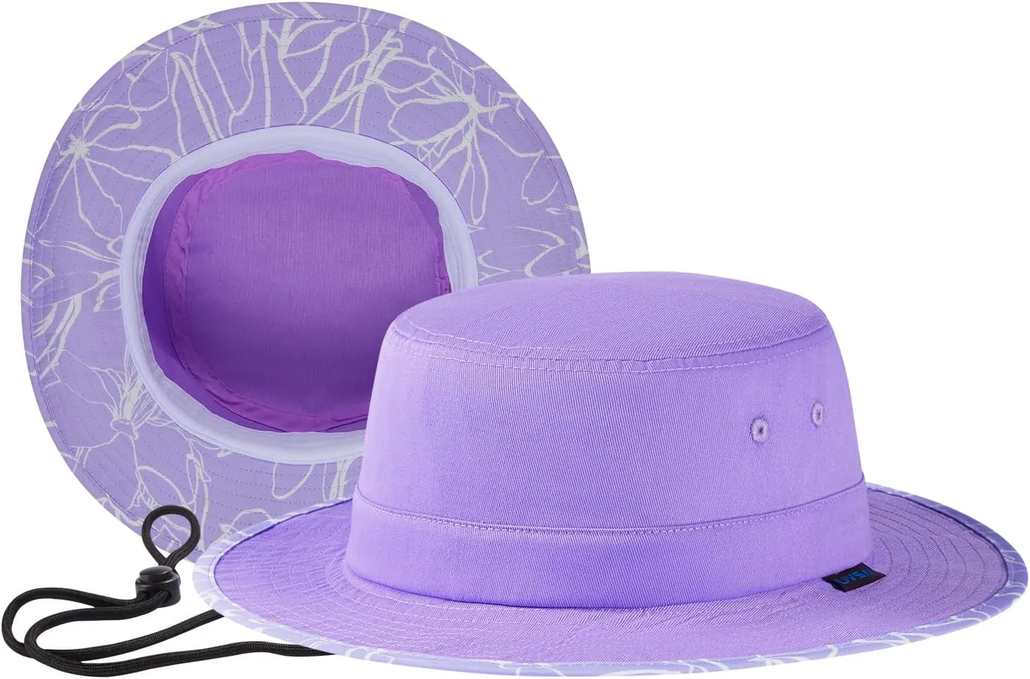 UPF 50  Foldable Sun Hat Patterned Under Brim Bucket Hats for Summer Hiking Fishing Beach Safari Men Women
