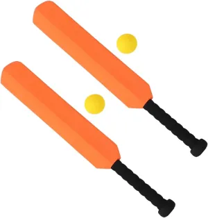 UPKOCH 2Set Cricket Play Portable Sports Bats with Balls Safe Cricket Equipment for Parent Interaction Friendly Design
