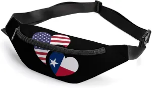 US Texas Flag Belt Bag Waist Bag Pouch with Adjustable Strap Crossbody Bag for Women Men
