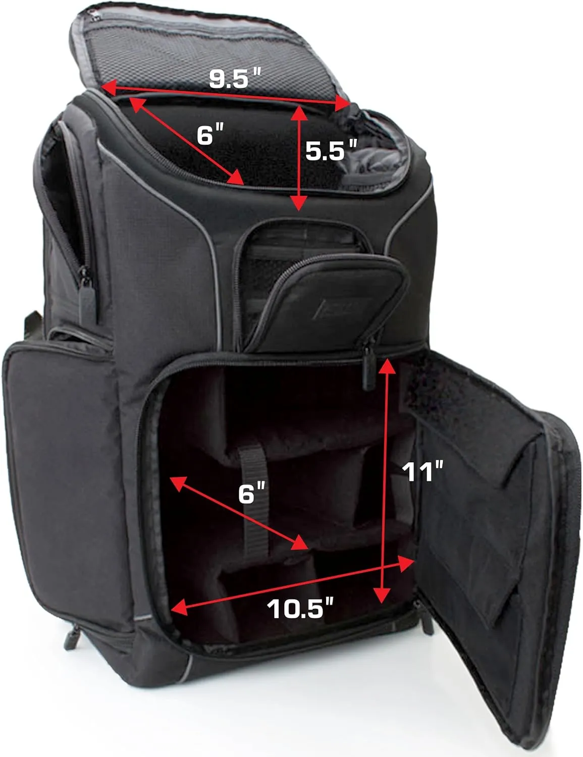 USA Gear Camera Backpack for Photographers DSLR/SLR/Mirrorless Photography Camera Bag with Laptop Compartment, Waterproof Rain Cover & Tripod Holder, Compatible with Canon/Nikon/Sony (Black)