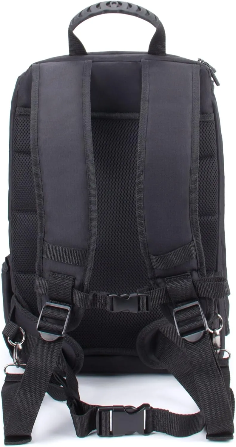 USA Gear Camera Backpack for Photographers DSLR/SLR/Mirrorless Photography Camera Bag with Laptop Compartment, Waterproof Rain Cover & Tripod Holder, Compatible with Canon/Nikon/Sony (Black)