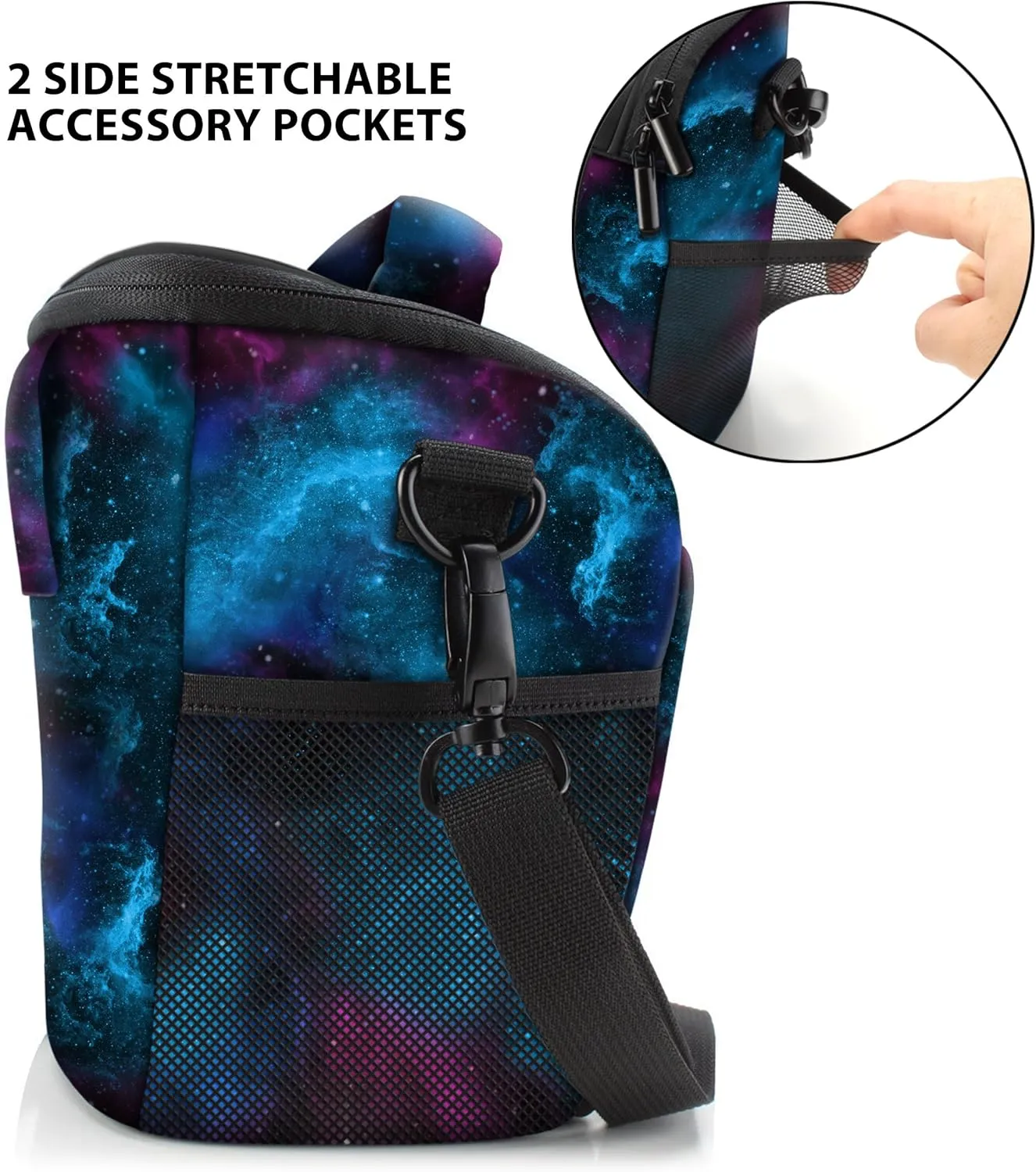 USA GEAR DSLR Camera Case for Men and Women with Top Loading Accessibility, Adjustable Shoulder, Small Camera Sling Bag, Travel Padded Handle - Camera Holster Bag for Nikon, Canon, Panasonic (Galaxy)
