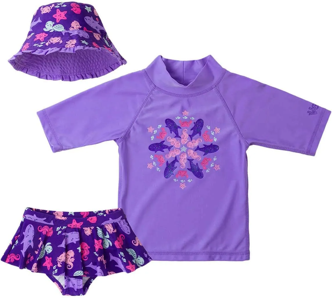 UV SKINZ Girls 3 Piece Swim Set