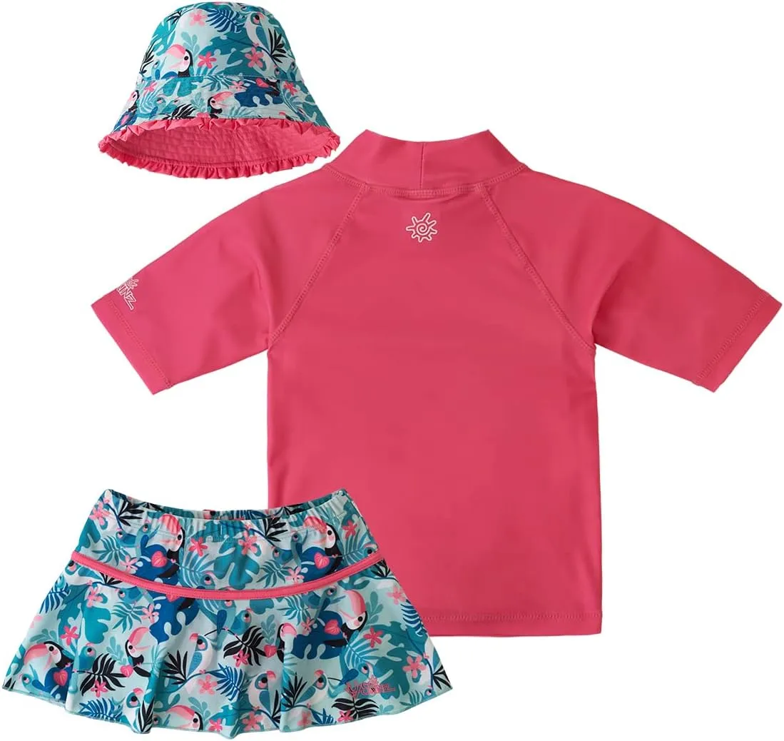 UV SKINZ UPF 50  Girls' 3-Piece Swim Set