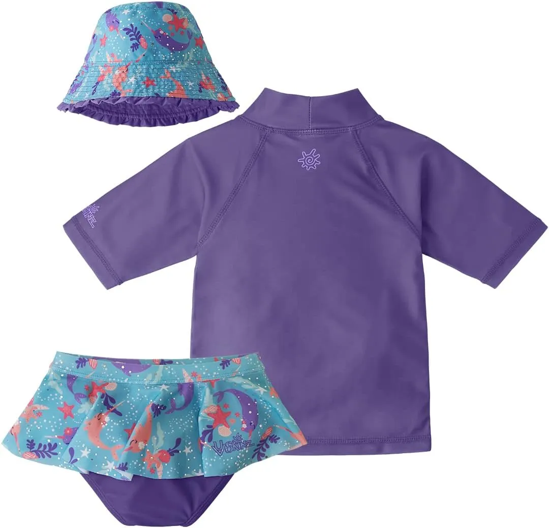 UV SKINZ UPF 50  Girls' 3-Piece Swim Set
