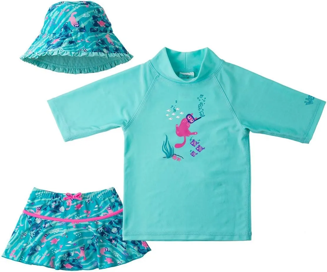 UV SKINZ UPF 50  Girls' 3-Piece Swim Set