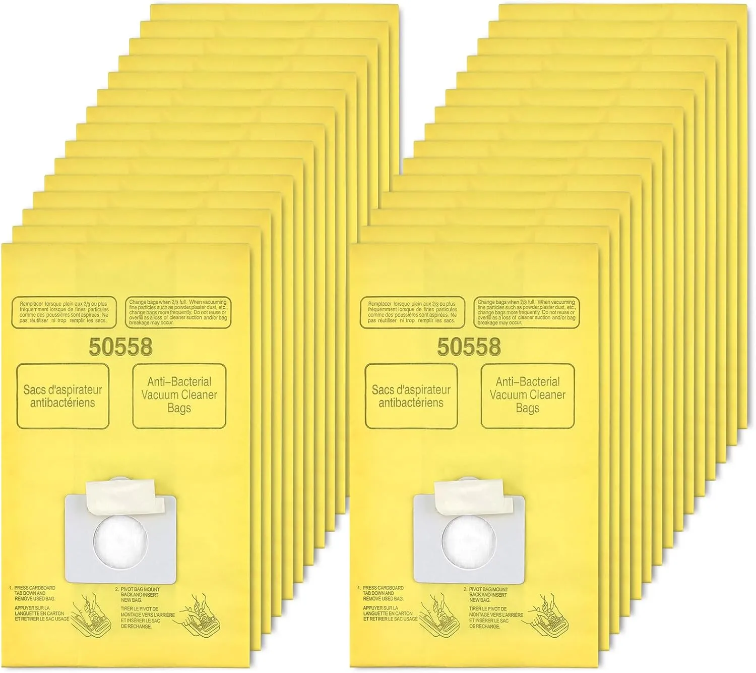 Vacuum Cleaner Bags Replacement for Kenmore Canister Type C/Q 5055, 50557, 50558 and Pana·sonic Type C-5 Vacuums, 30 Pack High-Efficiency Replacement Canister Vacuum Bags by PETOX