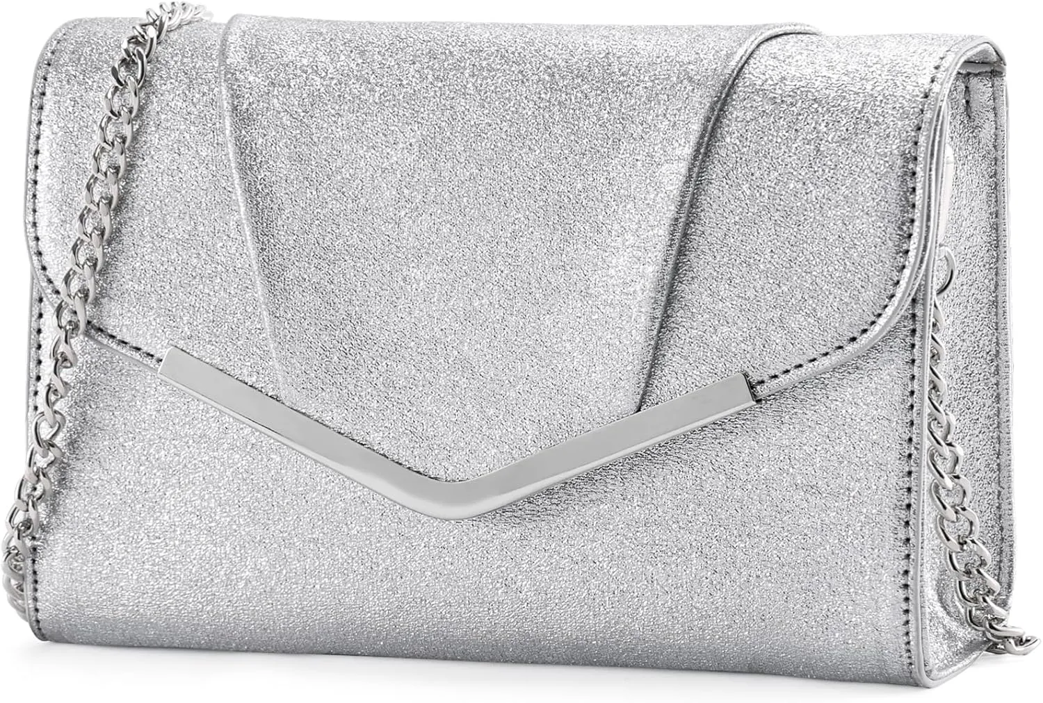 VASCHY Clutch Purse for Women,Fashion Envelope Evening Small Formal Handbag Fold-over Crossbody Shoulder Bag Wedding,Party