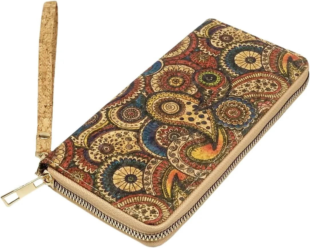 Vegan Cork Wallets Purse Handbags for Womens Eco Friendly Cork Clutch Bag