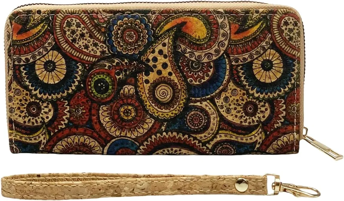 Vegan Cork Wallets Purse Handbags for Womens Eco Friendly Cork Clutch Bag