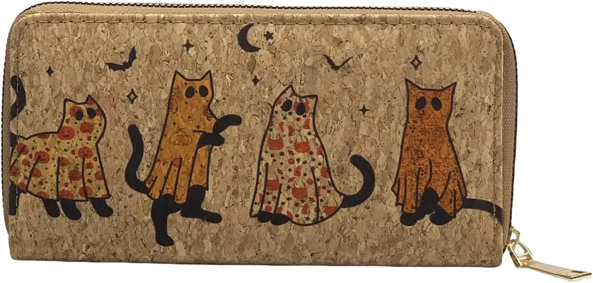 Vegan Cork Wallets Purse Handbags for Womens Eco Friendly Cork Clutch Bag