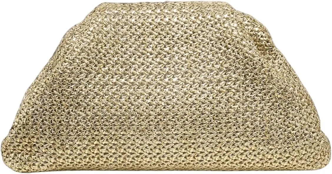Verdusa Women's Ruched Clutch Evening Bag Dumpling Cloud Handbags