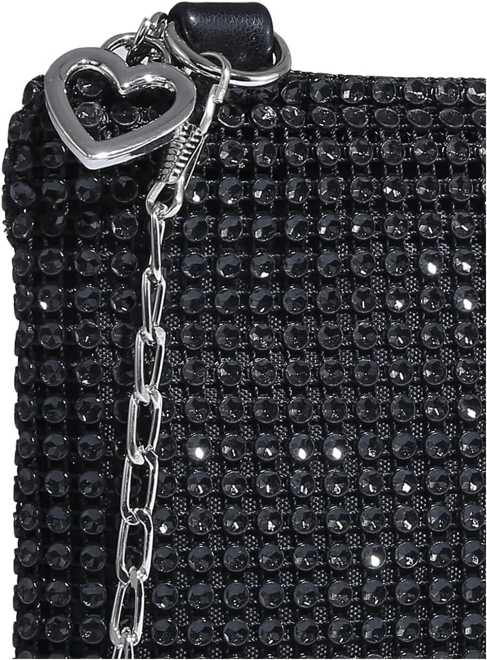 Verdusa Women's Shiny Mini Rhinestone Square Bag Sparkle Clutch Purse Wedding Evening Party Handbags