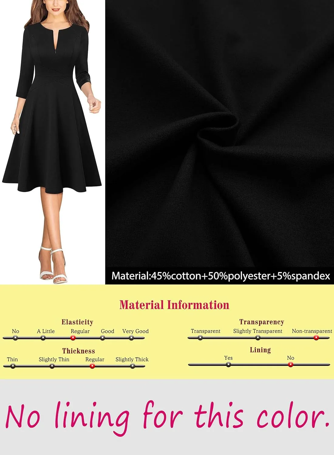 VFSHOW Womens Front Zipper Crisscross Waist Slim Wear to Work Business Office Fit and Flare A-Line Dress