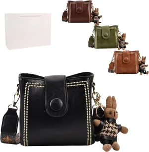 Vintage Fashion Bag with Adjustable Wider Shoulder Strap Bucket Bag,Birthday Gifts for Women