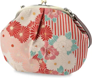 Vintage Kiss Lock Purses and Handbags Crossbody Bag/Made in Japan Japanese Bag Evening Clutch Buckle Purse Shoulder Bag