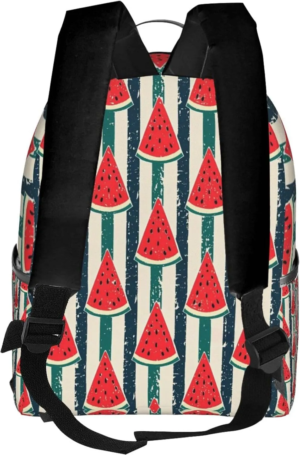 Vintage Watermelon Stripes Adult Backpacks 14 Inch Laptop Backpack Double Shoulder Bag for Work Travel Gifts