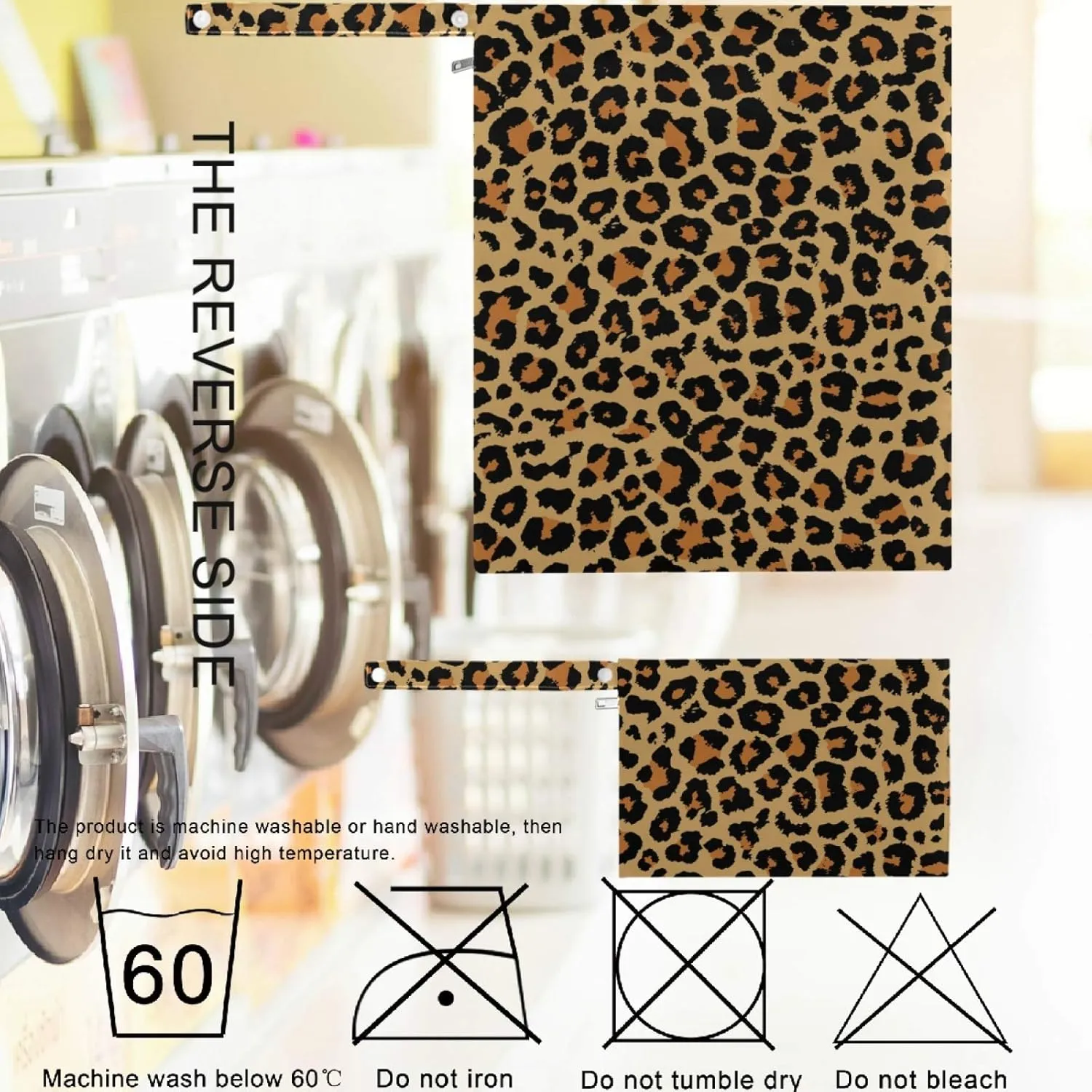 visesunny Leopard Grain 2Pcs Wet Bag with 2 Zippered Pockets Snap Handle Washable Reusable Roomy for Travel,Beach,Pool,Daycare,Stroller,Diapers,Dirty Gym Clothes, Wet Swimsuits, Toiletries