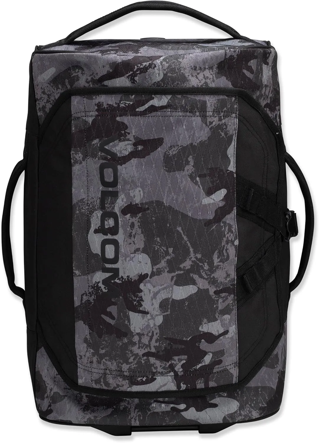 Volcom Chamber 45.5L Rolling Carry-On Duffle Travel Bag, Grey