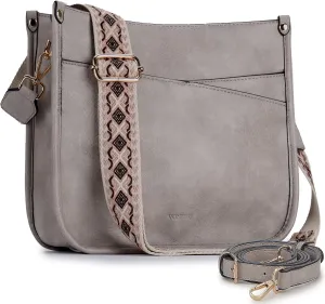 VX VONXURY Shoulder Bag for Women,Trendy Vegan Leather Crossbody Bag,Fashion Bucket Bag with 2PCS Adjustable Straps